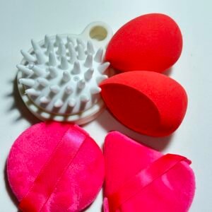 Kit de 4 Esponjas e 1 Escova p/ Couro Cabeludo - Femme Paris