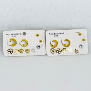 Kit Brincos aço inox 7