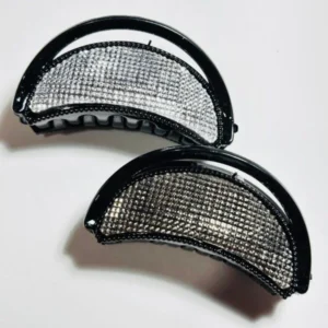 Piranha de Cabelo Luxo Arqueada com Alça e Strass Cravejado