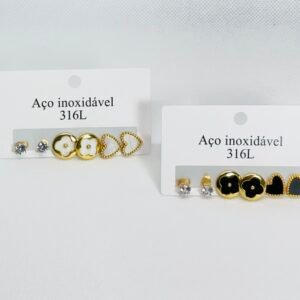 Kit Brincos Aço inoxidável 12
